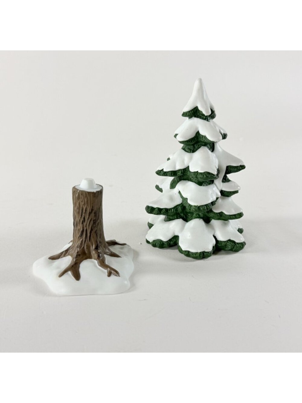 Dept 56 Heritage Village Small Porcelain Pine Tree Figurine 5219-1 Damaged As Is
